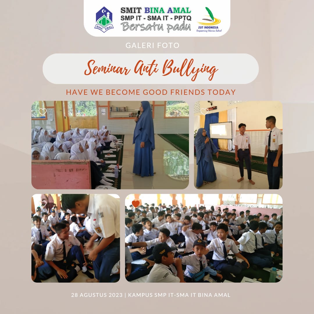 SMPIT BINA AMAL GELAR SEMINAR PENCEGAHAN BULLYING DI SEKOLAH